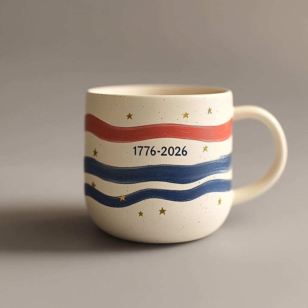 Minimalist 250th Anniversary Patriotic Coffee Mug