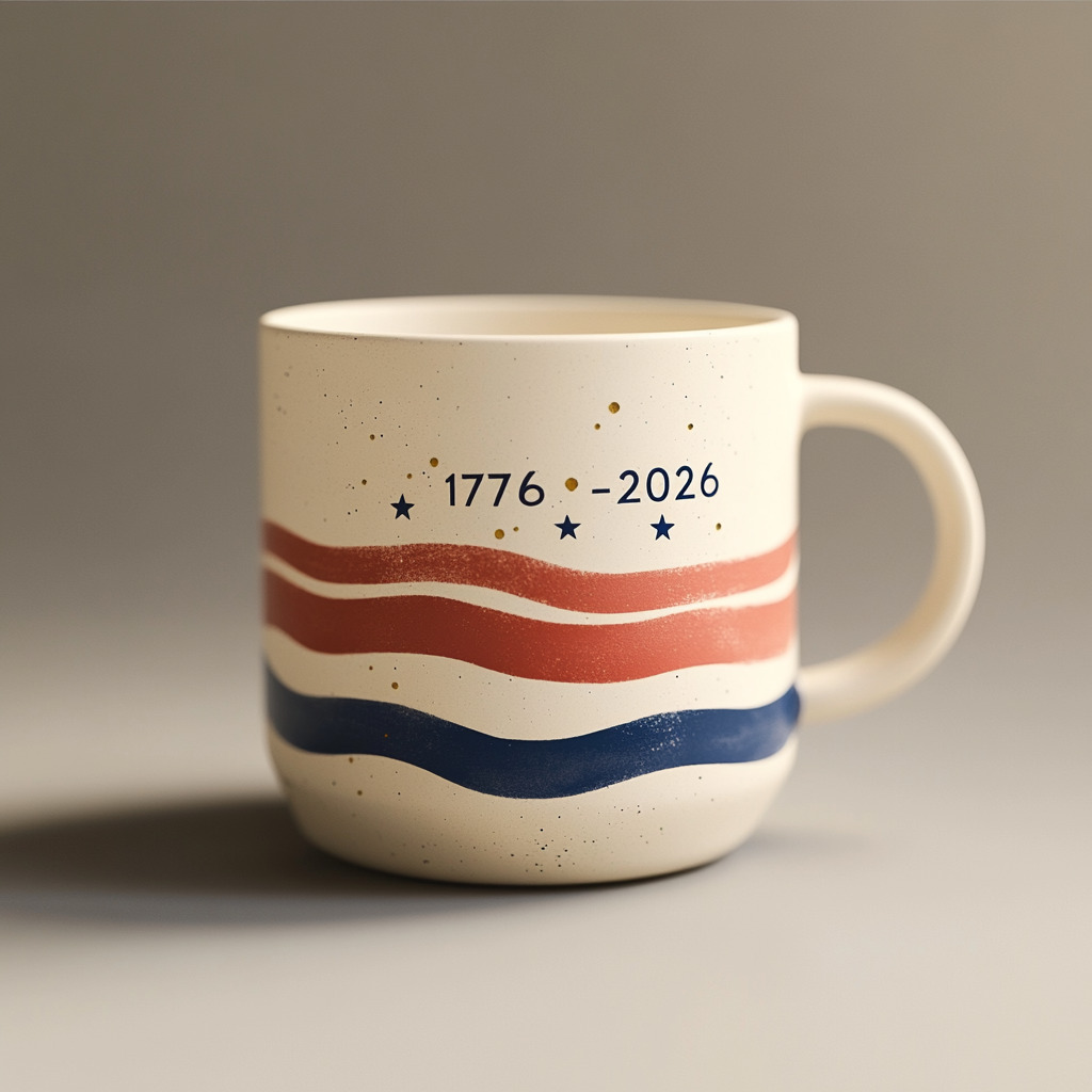 Minimalist 250th Anniversary Patriotic Coffee Mug