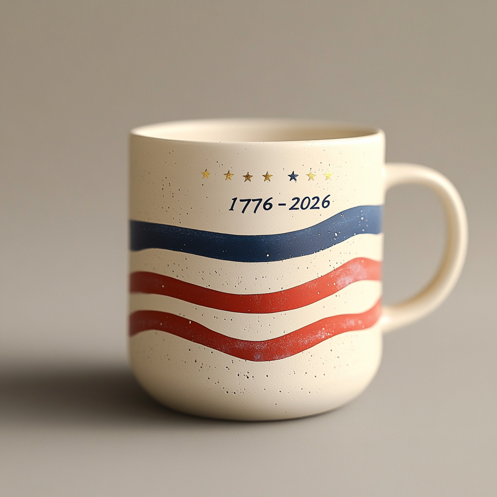 Minimalist 250th Anniversary Patriotic Coffee Mug