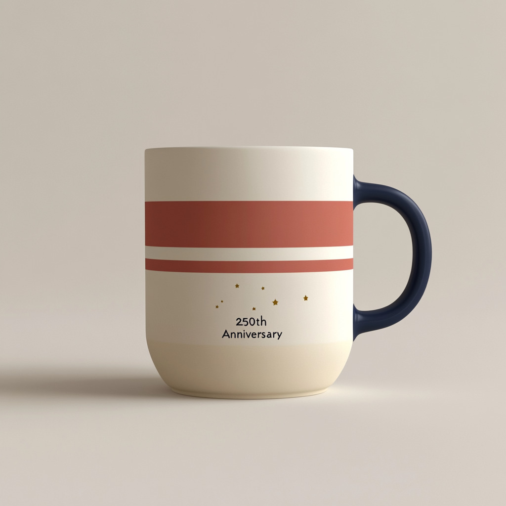 Minimalist 250th Anniversary Patriotic Coffee Mug