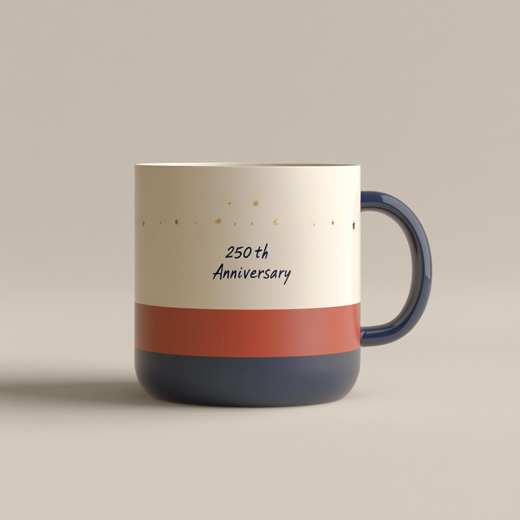 Minimalist 250th Anniversary Patriotic Coffee Mug
