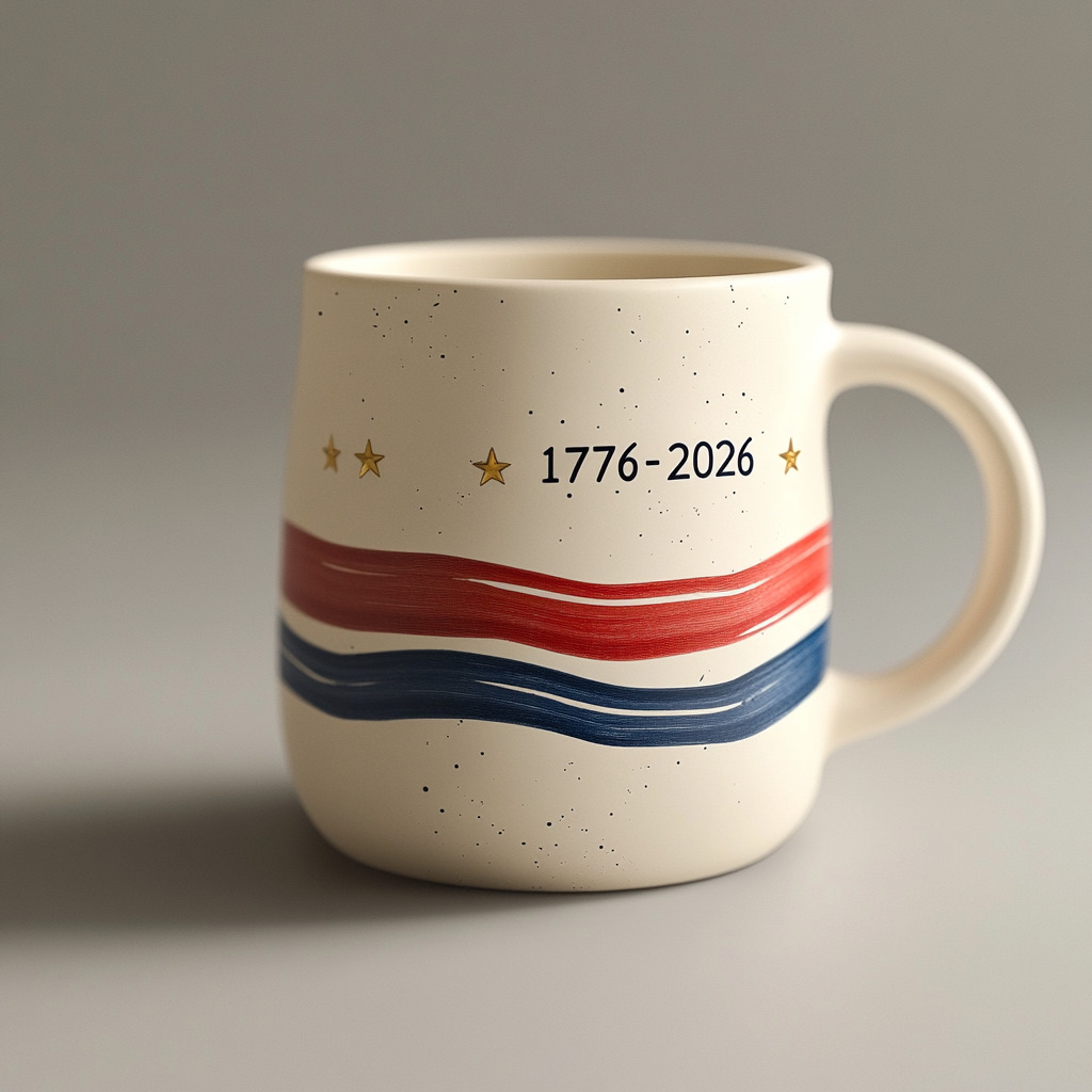 Minimalist 250th Anniversary Patriotic Coffee Mug