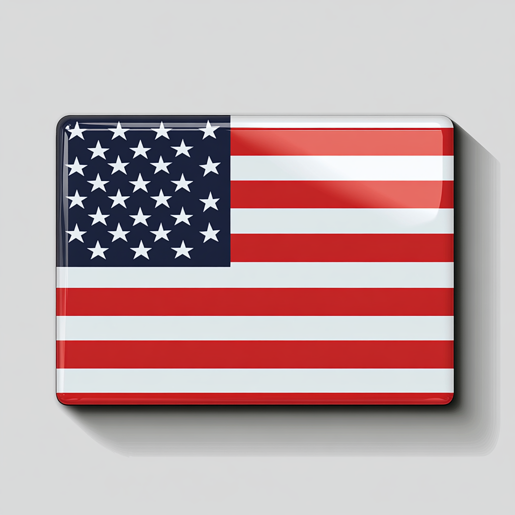 American Flag Style Fridge Magnet (9Pcs)