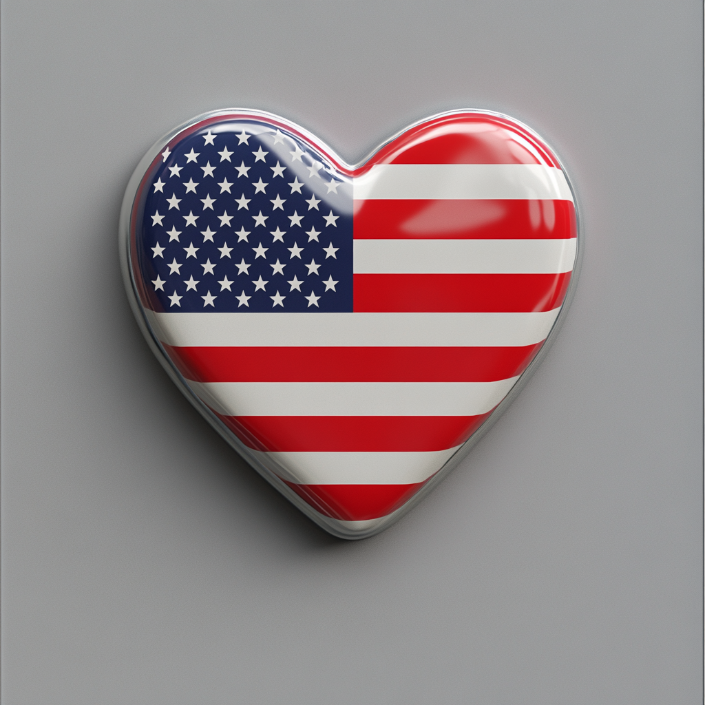 American Flag Style Fridge Magnet (9Pcs)