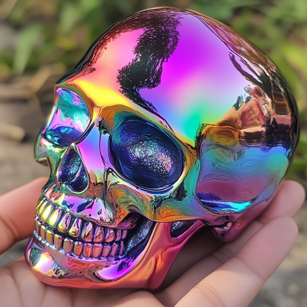 ✨Iridescent Skull Figurine