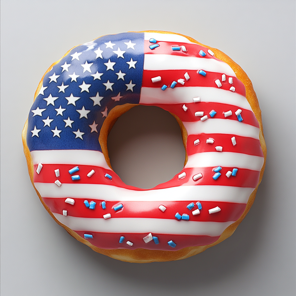 American Flag Style Fridge Magnet (9Pcs)