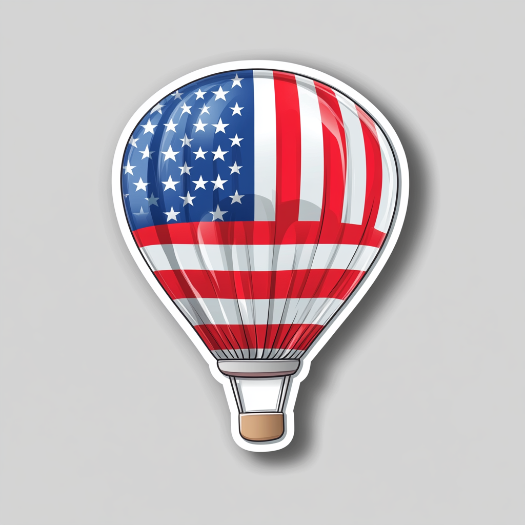 American Flag Style Fridge Magnet (9Pcs)