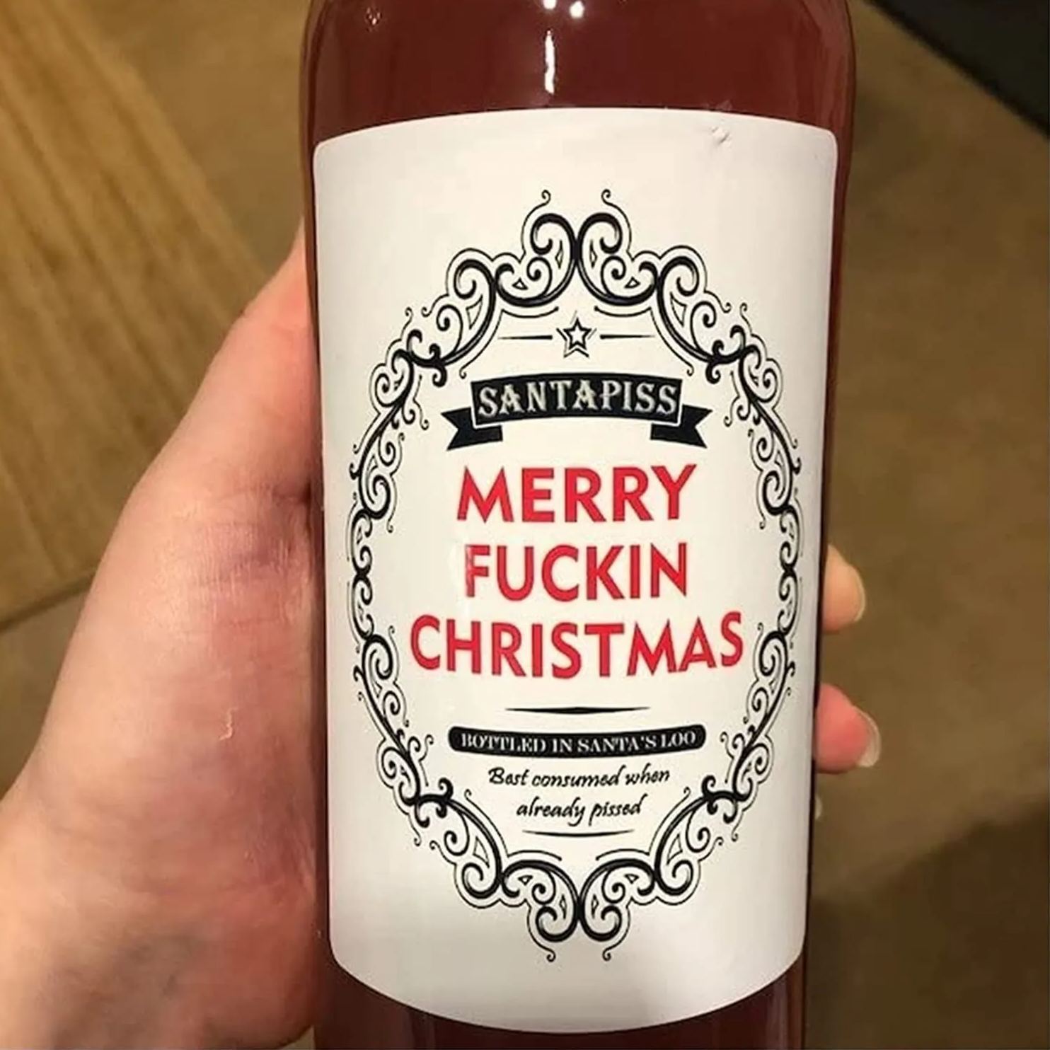 🎄🍷Christmas Funny Novelty Bottle Labels（Set of 5）