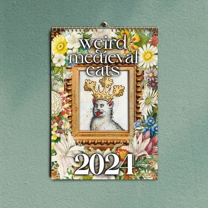🐈WEIRD MEDIEVAL CATS CALENDAR 2024