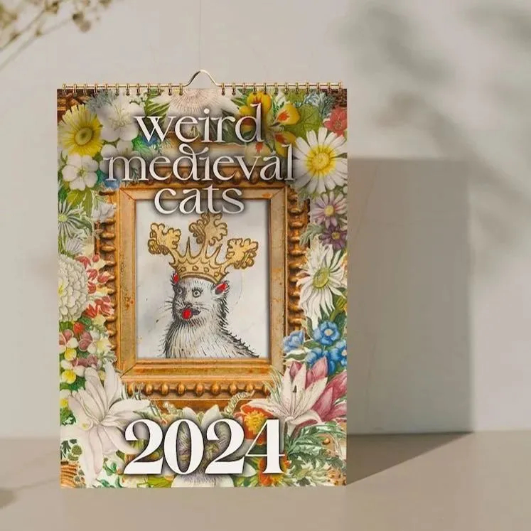 🐈WEIRD MEDIEVAL CATS CALENDAR 2024