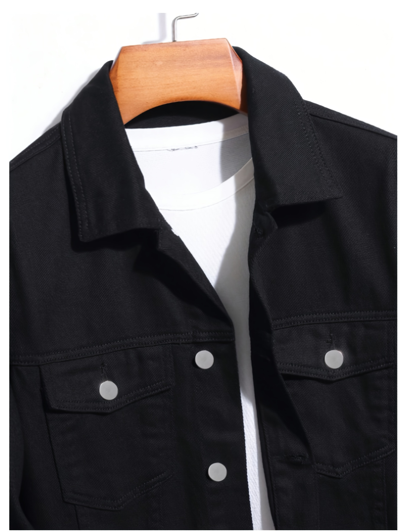 Black Distressed Denim Jacket with "CHOOSE TO BE KIND" Graphic