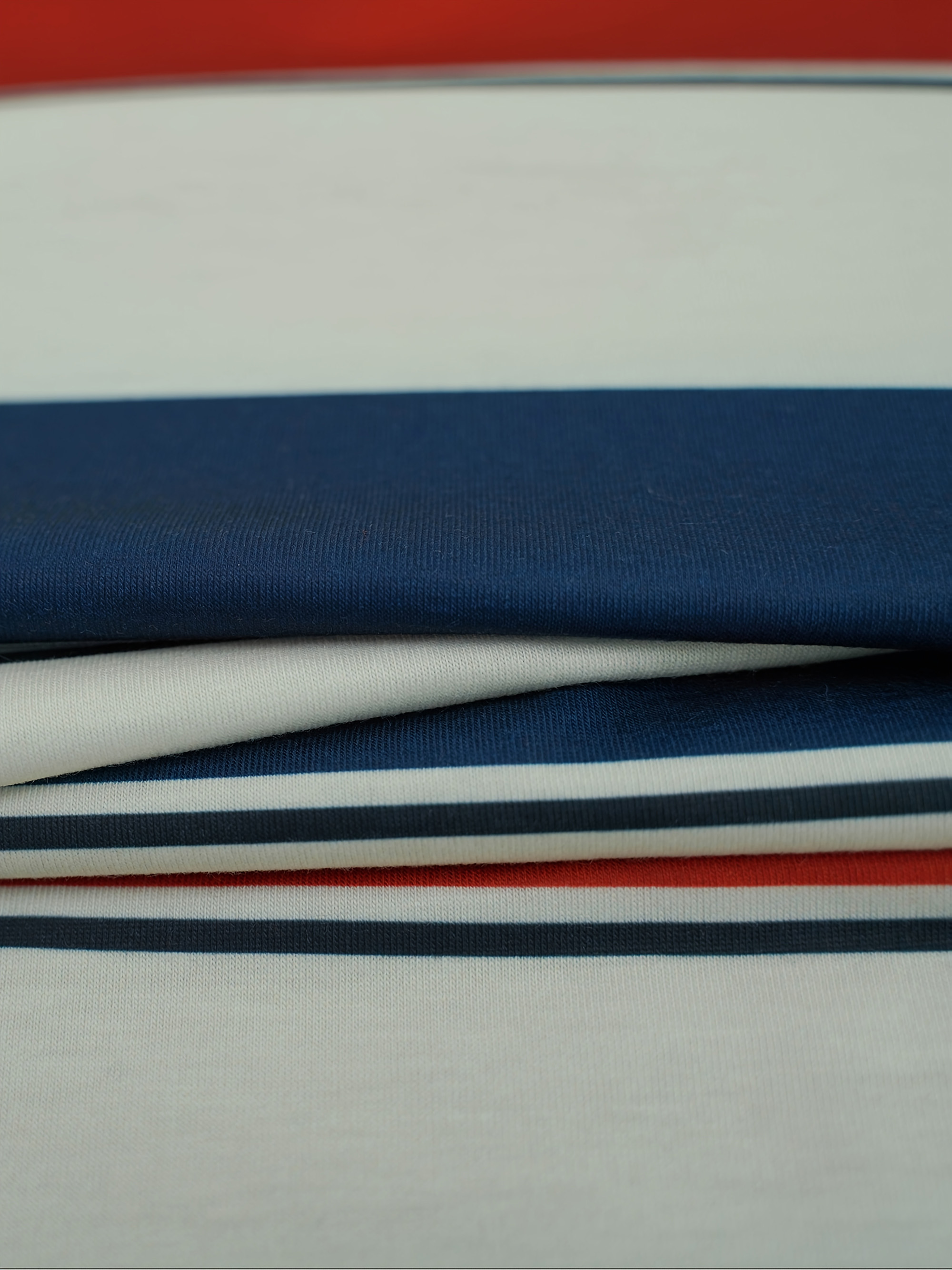 Vintage Red, White & Blue Striped Oversized T-Shirt