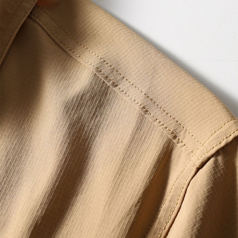 Summer Thin Style Ice Silk Outdoor Quick-Dry Short Sleeve Shirt
