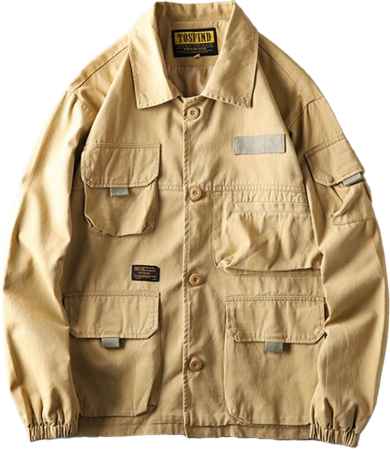 American Vintage Men's Trench Coat Work Jacket