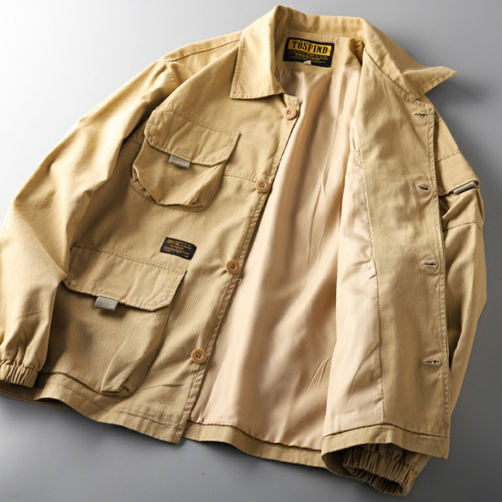 American Vintage Men's Trench Coat Work Jacket