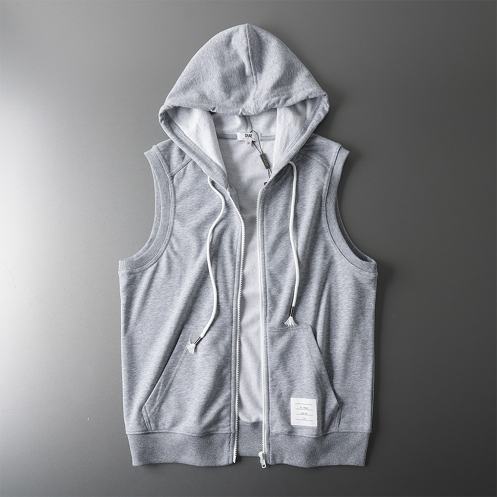Sleeveless Hooded Sweatshirt Vest