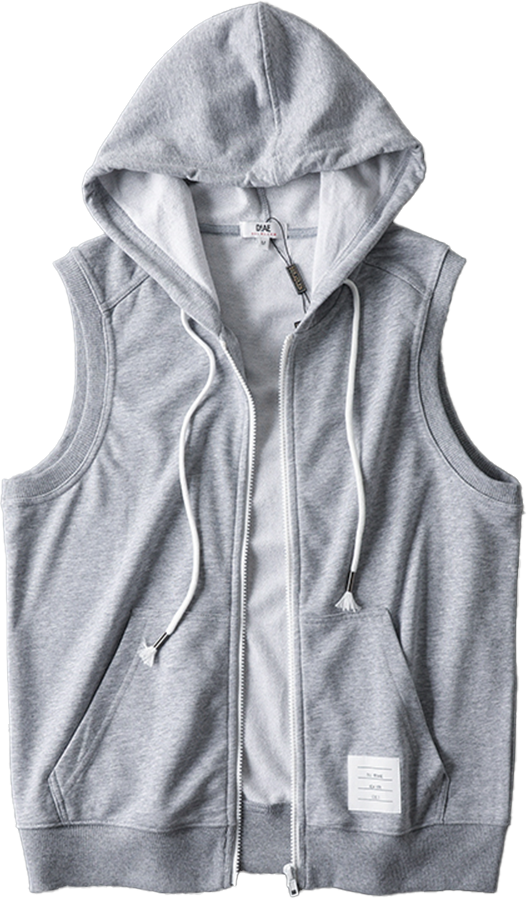 Sleeveless Hooded Sweatshirt Vest