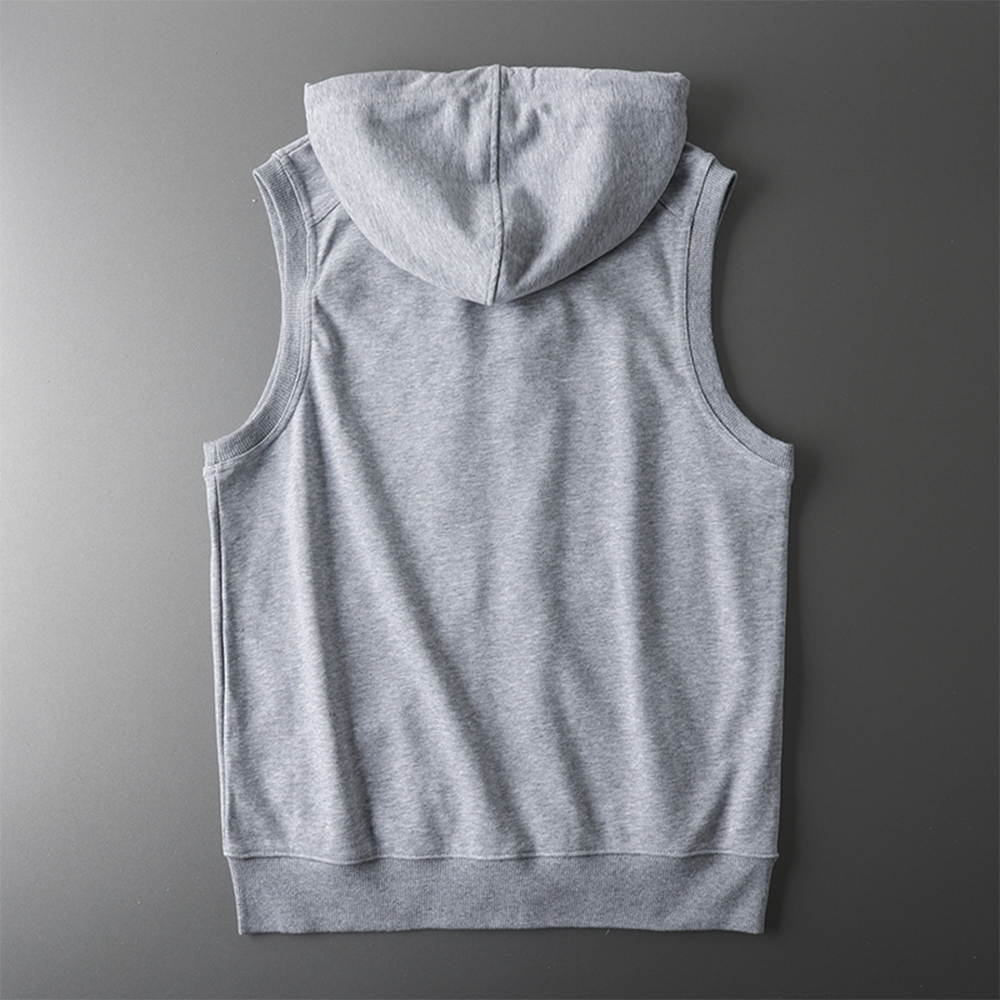 Sleeveless Hooded Sweatshirt Vest