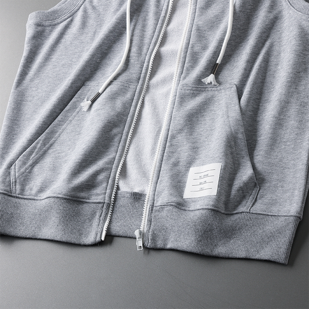 Sleeveless Hooded Sweatshirt Vest