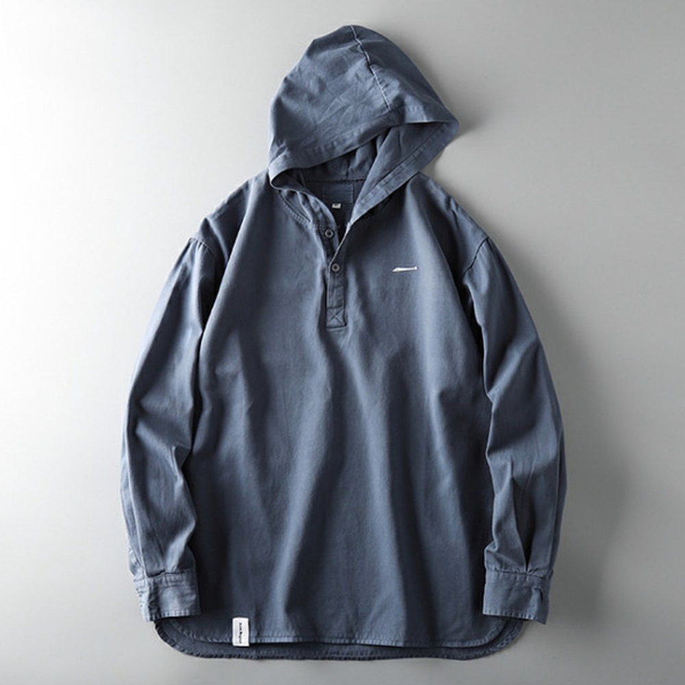 Men's Spring and Autumn Long-Sleeve Jacket with Hood