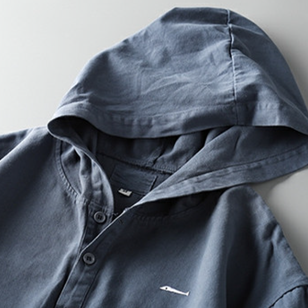 Men's Spring and Autumn Long-Sleeve Jacket with Hood