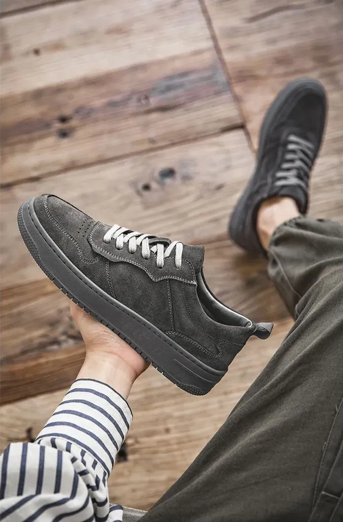 Leather cowhide board shoes