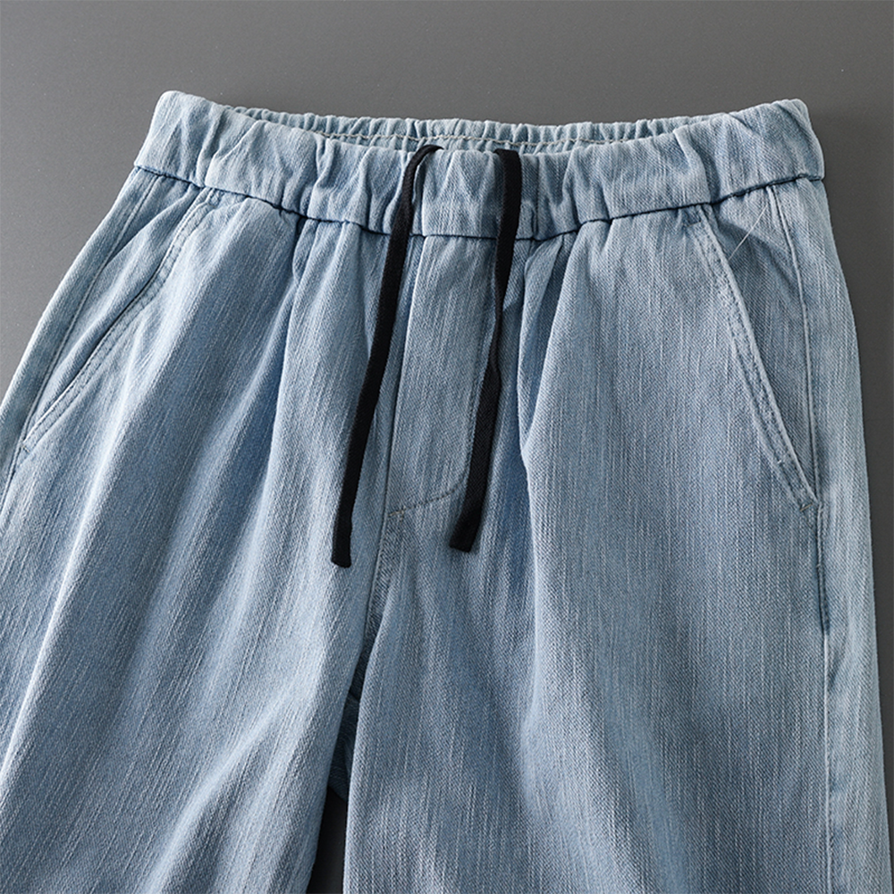 Summer Loose Fit Denim Capri Shorts