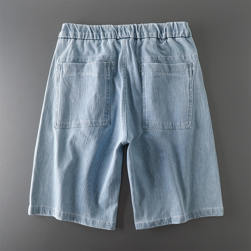 Summer Loose Fit Denim Capri Shorts