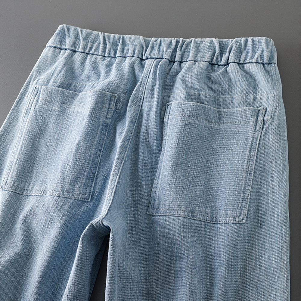 Summer Loose Fit Denim Capri Shorts
