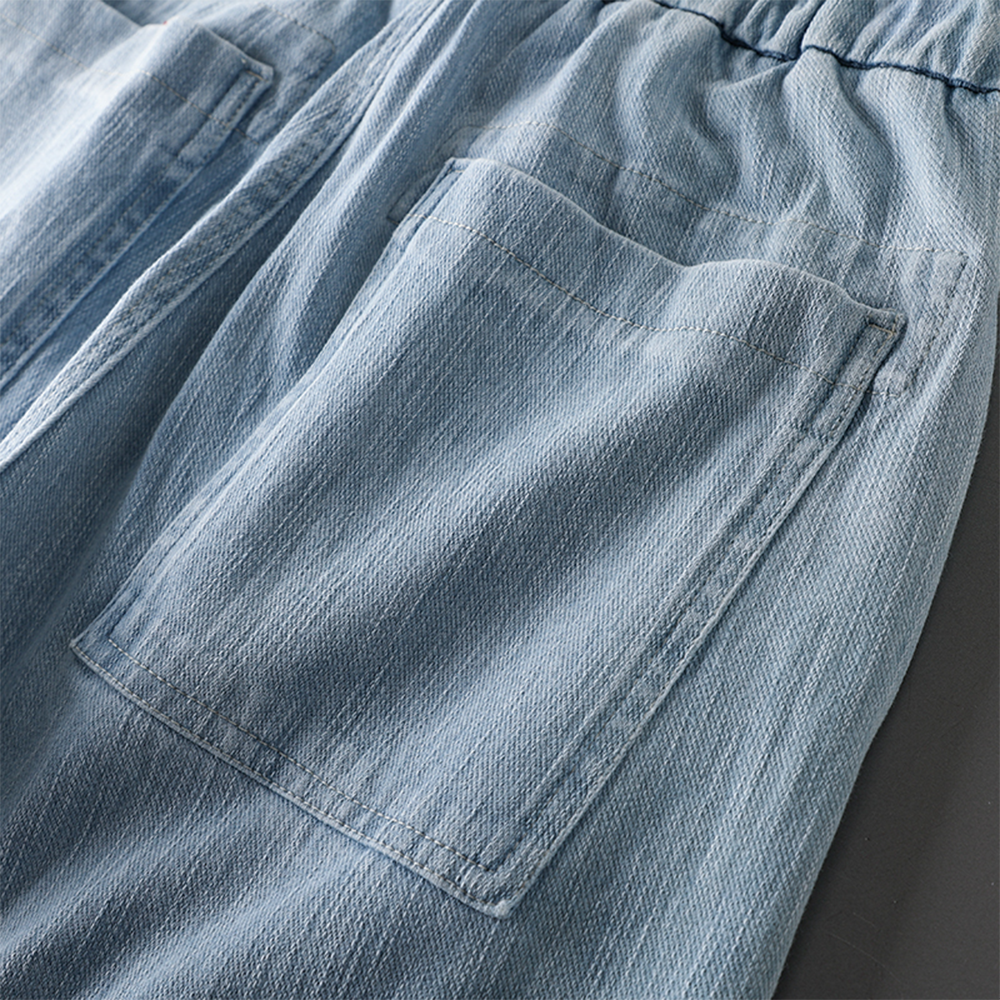 Summer Loose Fit Denim Capri Shorts