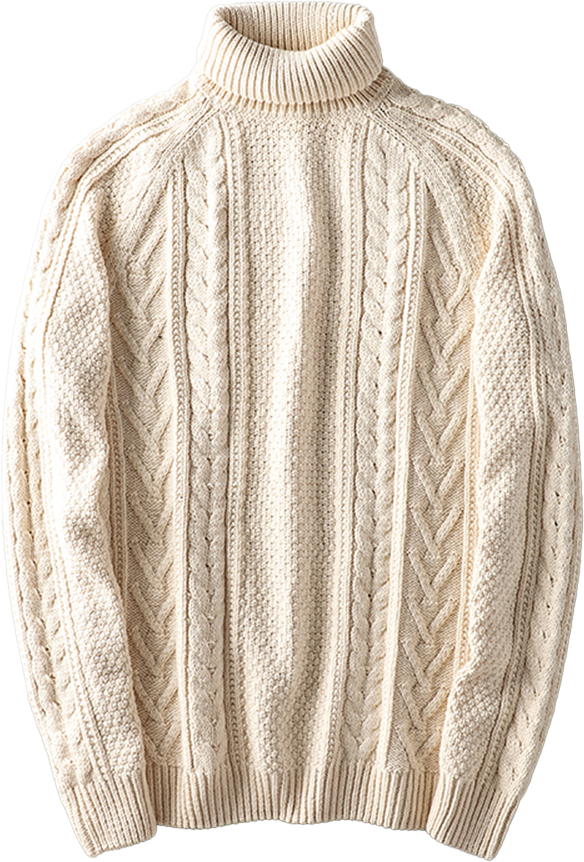 Thick Cable Knit Vintage Chunky Turtleneck Sweater