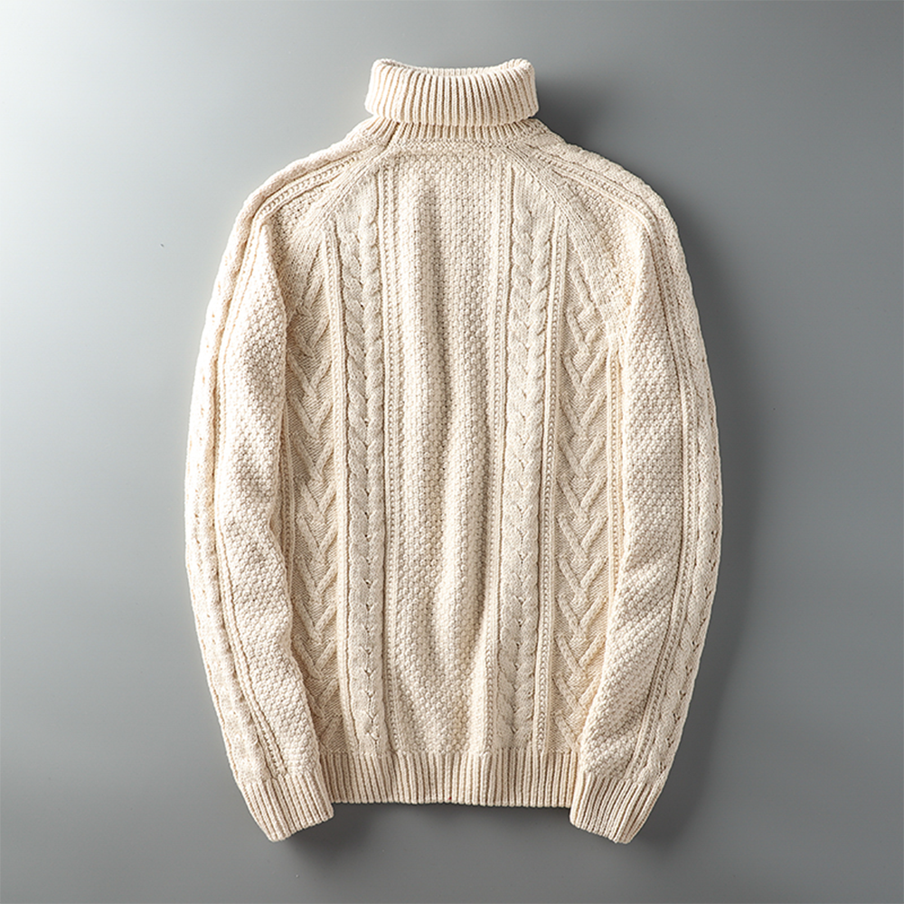 Thick Cable Knit Vintage Chunky Turtleneck Sweater