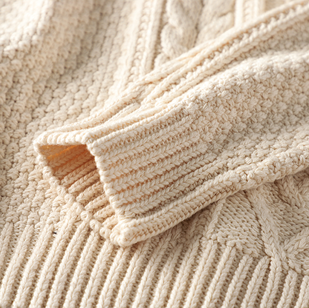 Thick Cable Knit Vintage Chunky Turtleneck Sweater