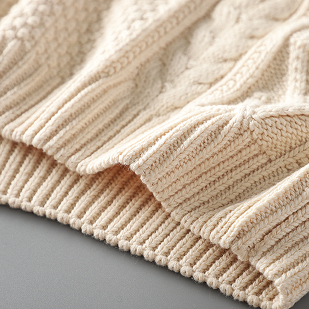 Thick Cable Knit Vintage Chunky Turtleneck Sweater