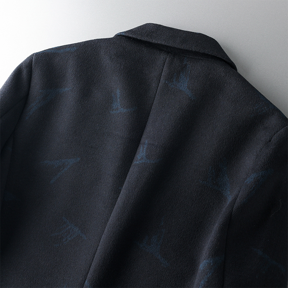 Wool Coat Men's Mid-Length British Style Wool Blend Coat