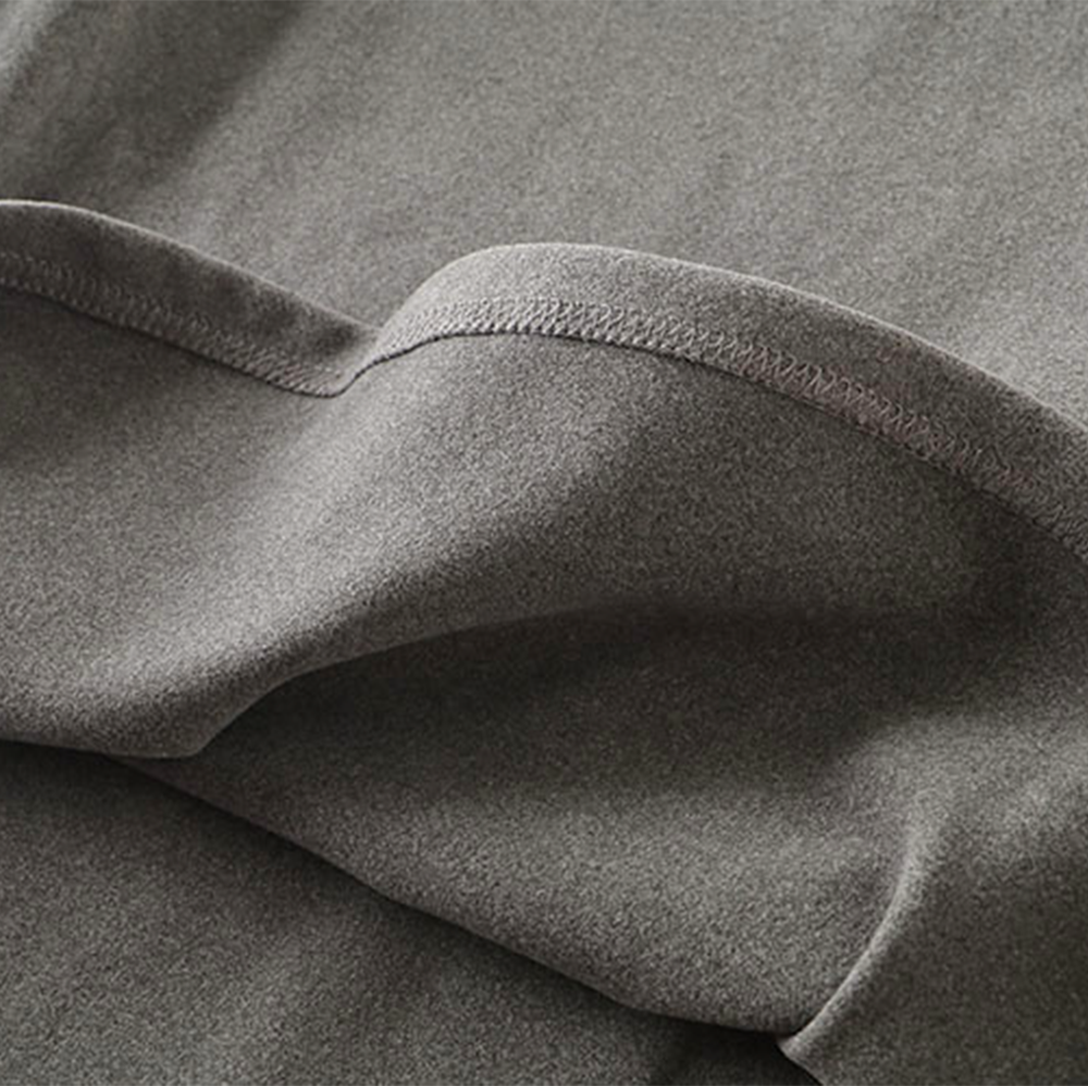 Double-Faced DeRong Base Layer Shirt, Heat-Generating Cationic Crew Neck Long Sleeve T-Shirt