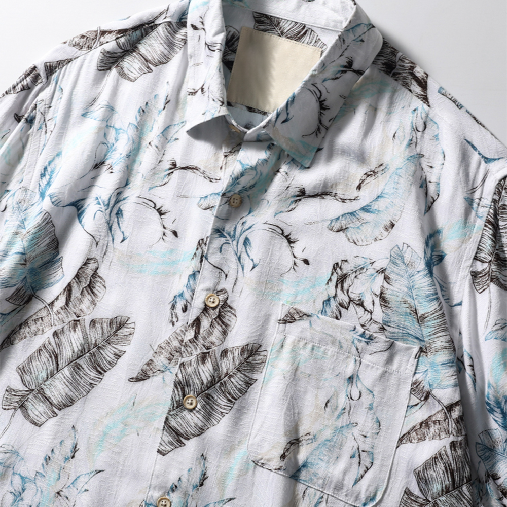 Hawaiian Baroque Floral Beach Shirt