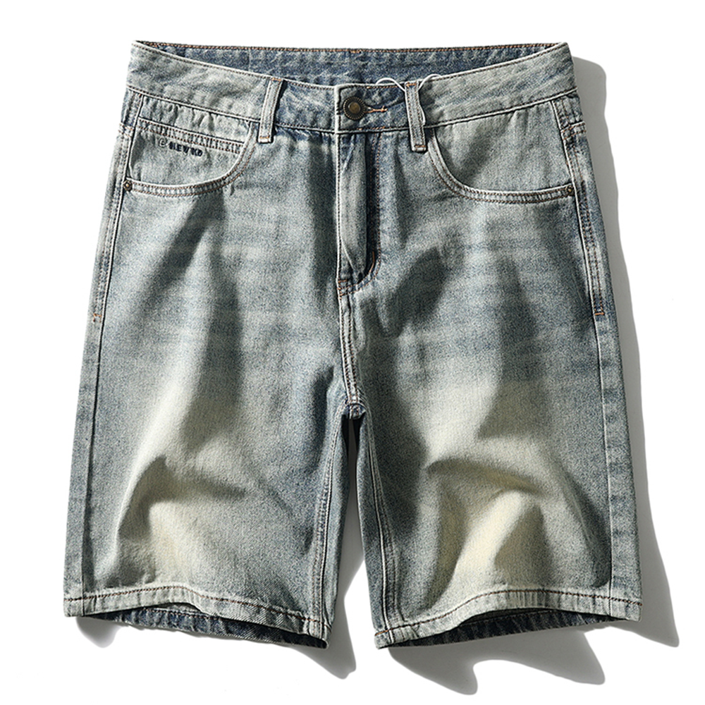 American-style Pure Cotton Washed Denim Shorts