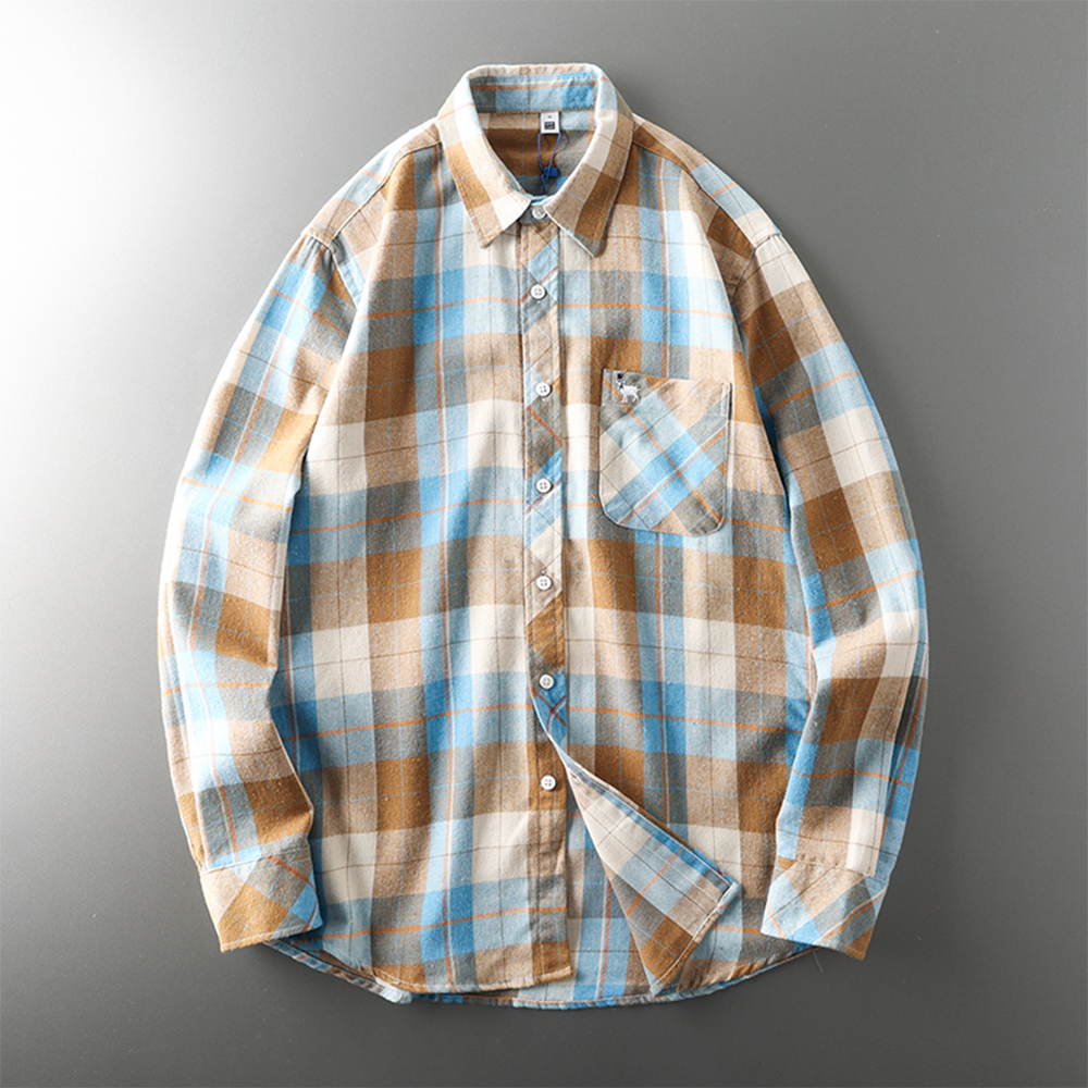 Vintage Plaid Long Sleeve Shirt