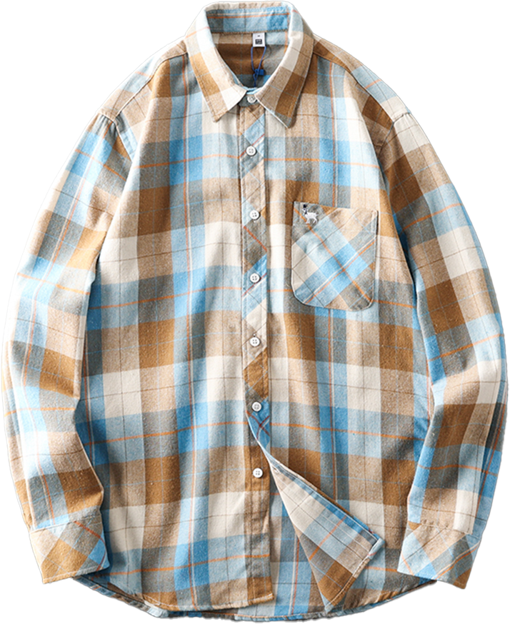 Vintage Plaid Long Sleeve Shirt