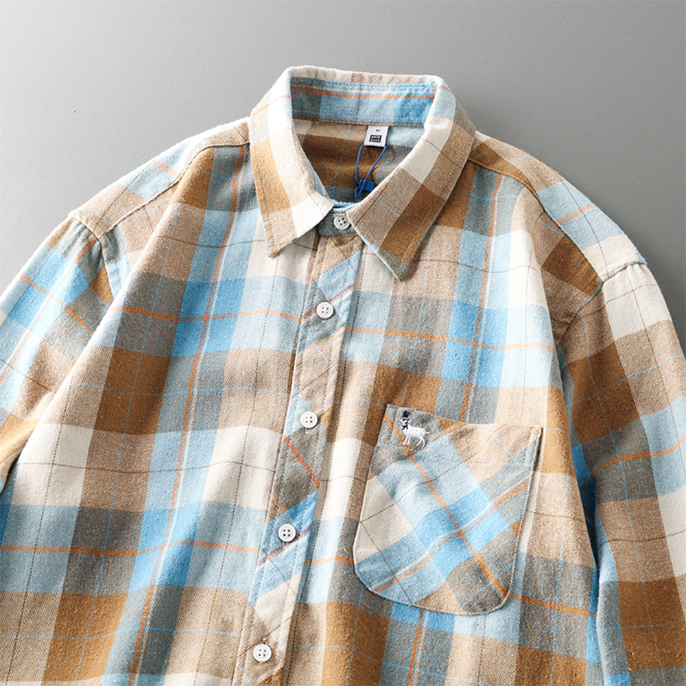 Vintage Plaid Long Sleeve Shirt