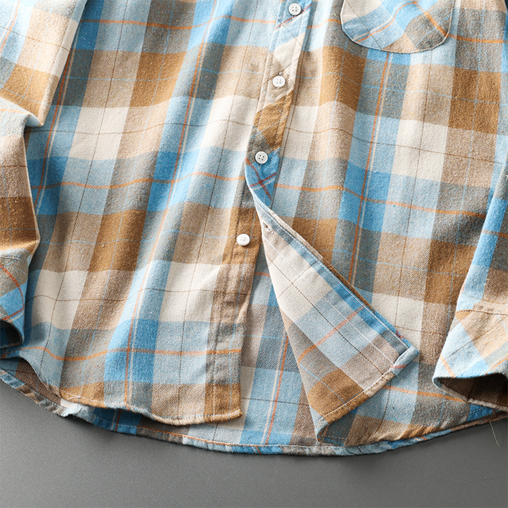 Vintage Plaid Long Sleeve Shirt