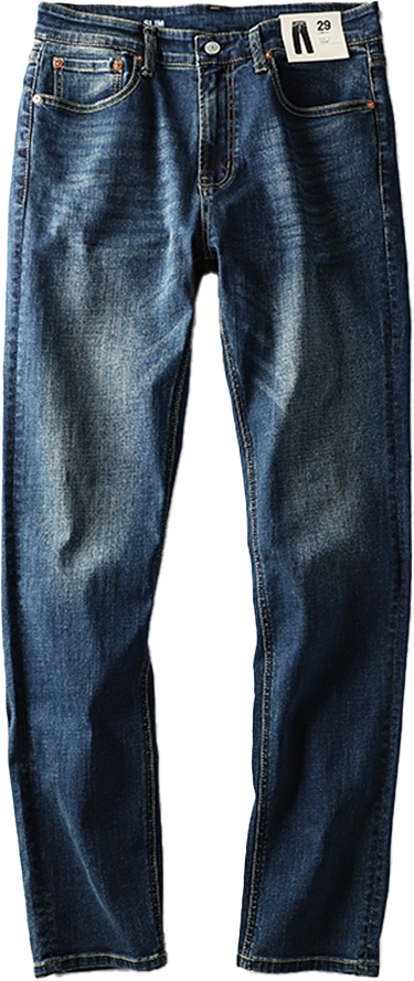 Classic Elegance: Men's Straight-Leg Jeans for Leisure and Everyday Wear