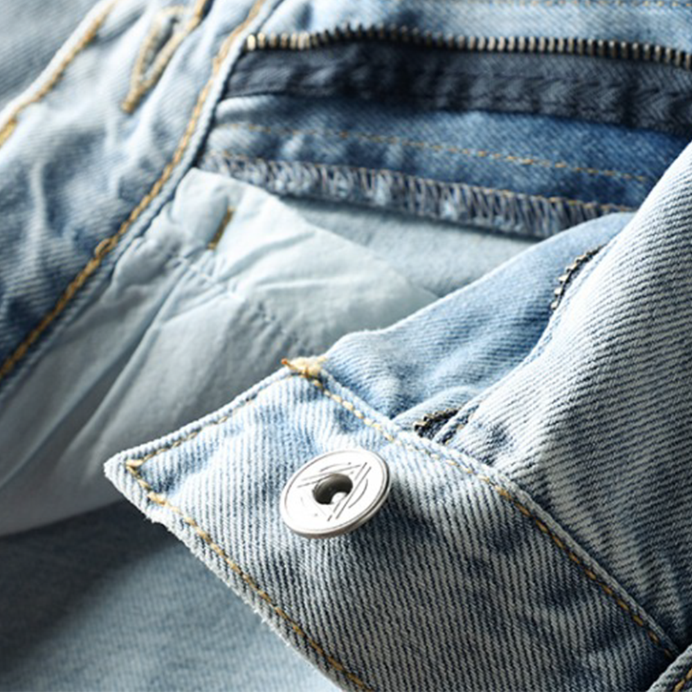 Men's Summer Straight Jeans 9/10 Length Casual Pants
