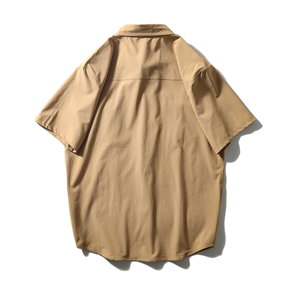 Summer Thin Style Ice Silk Outdoor Quick-Dry Short Sleeve Shirt