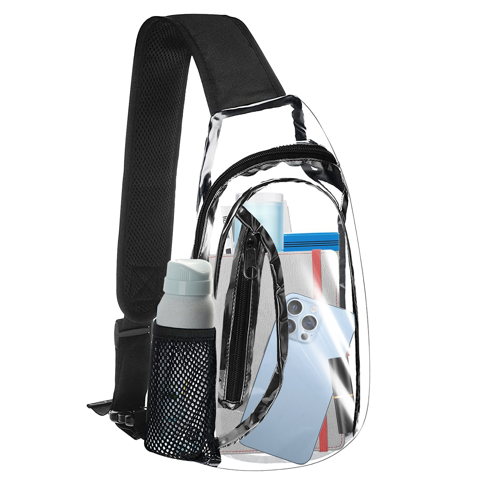 Clear Sling Bag,  Waterproof Clear Crossbody Daypack