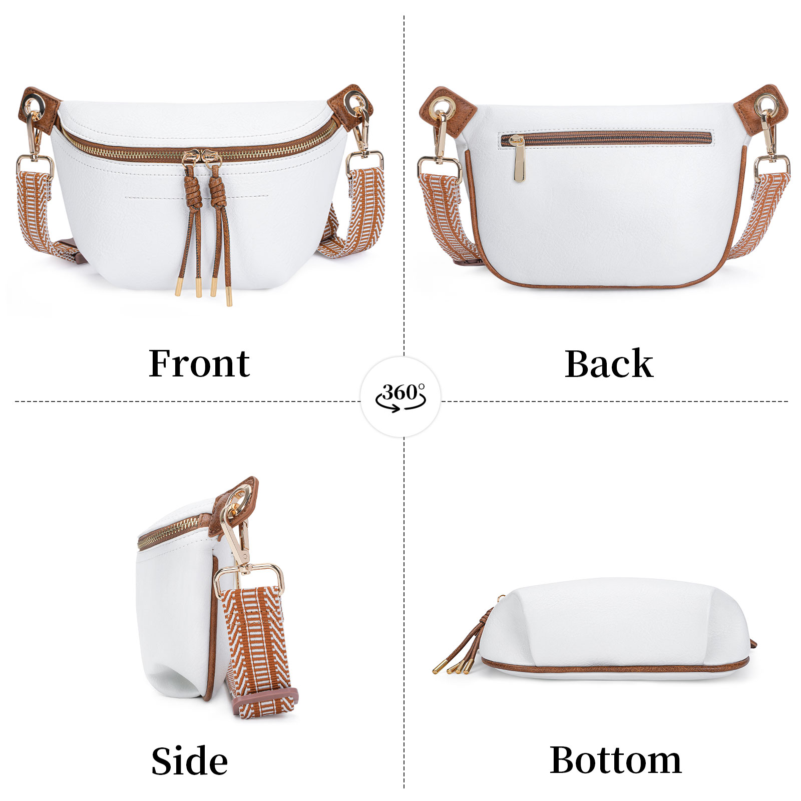 Small Crossbody Bag, Waist Pack, Wallet for Women Traveling, Hiking, Gift for He