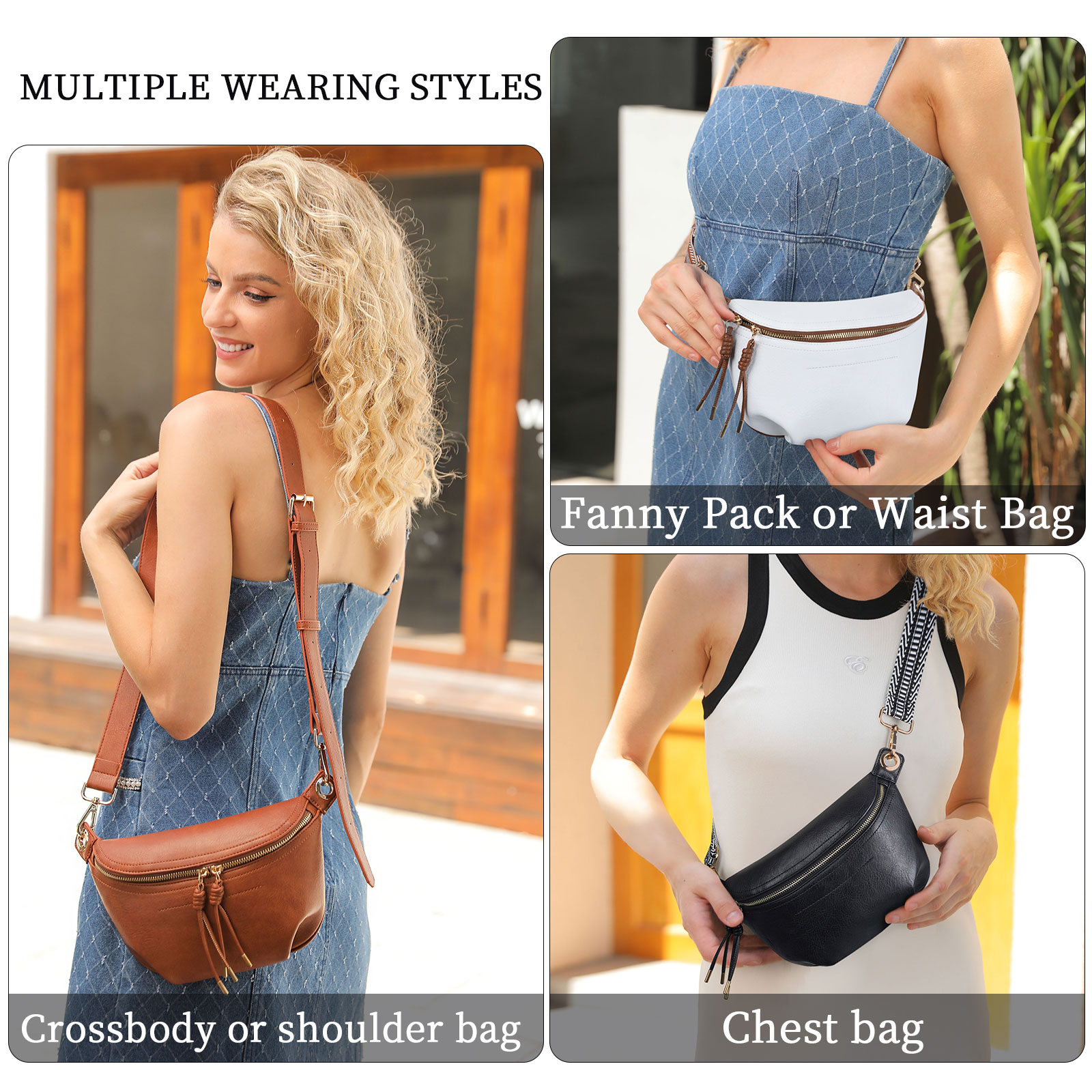 Small Crossbody Bag, Waist Pack, Wallet for Women Traveling, Hiking, Gift for He