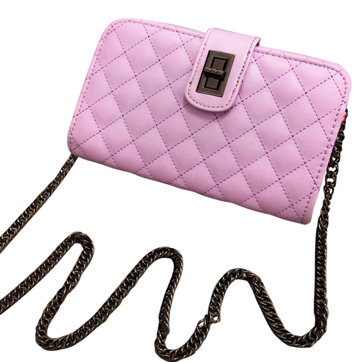 Diamond grid chain bag, simple and versatile crossbody bag