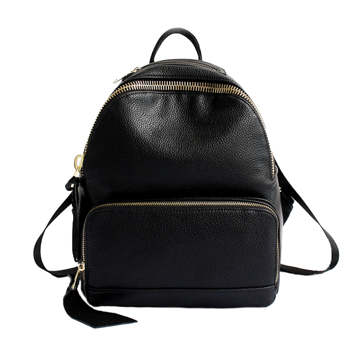 Women's backpack for travel Student bag with soft skin and lychee pattern